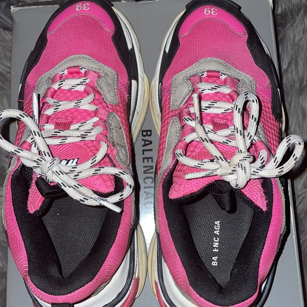 Balenciaga Triple S sneakers Pink/Black size 39 - Picture 4 of 6